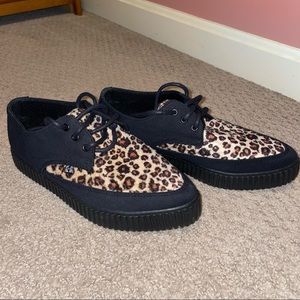 TUK Creeper Shoes Cheetah Pointed toe